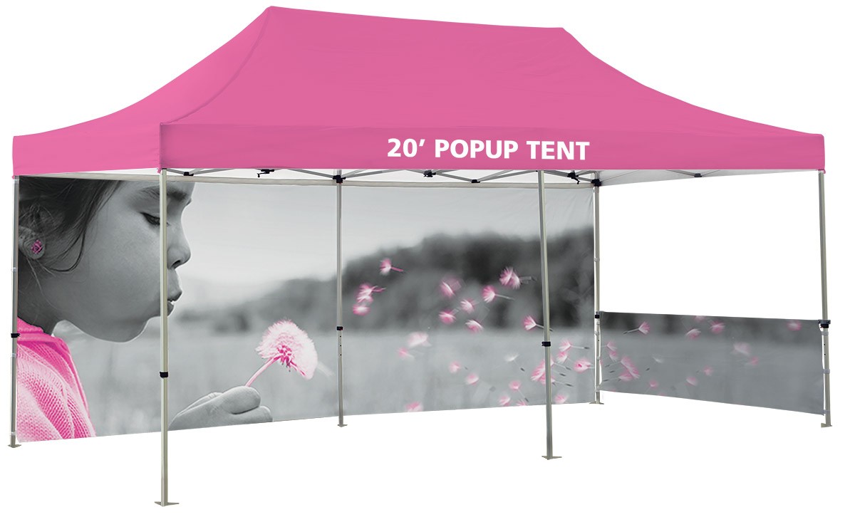 20' Canopy Tent Kit will full custom printed top and walls