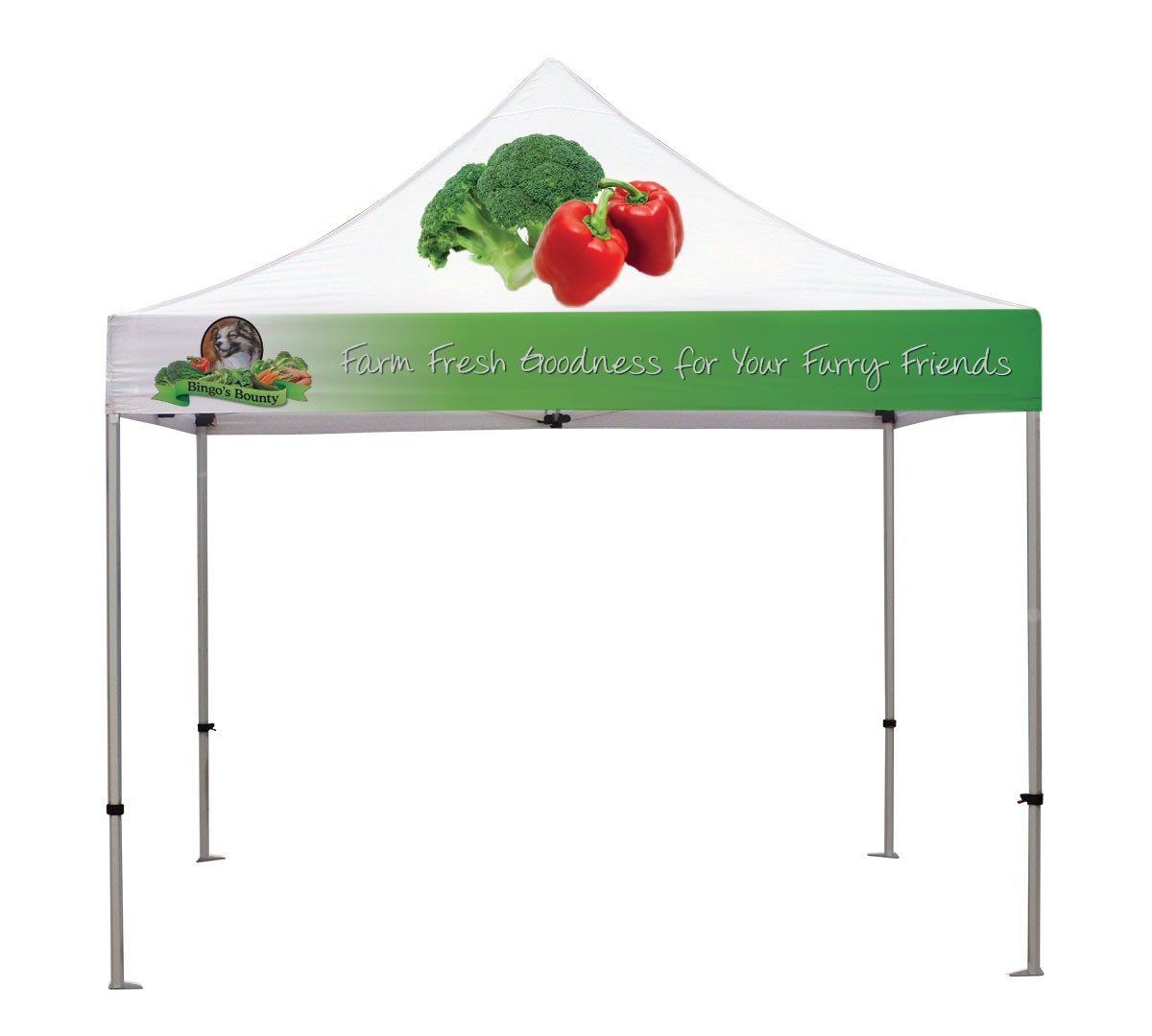 Canopy Tent Kit with custom printed top