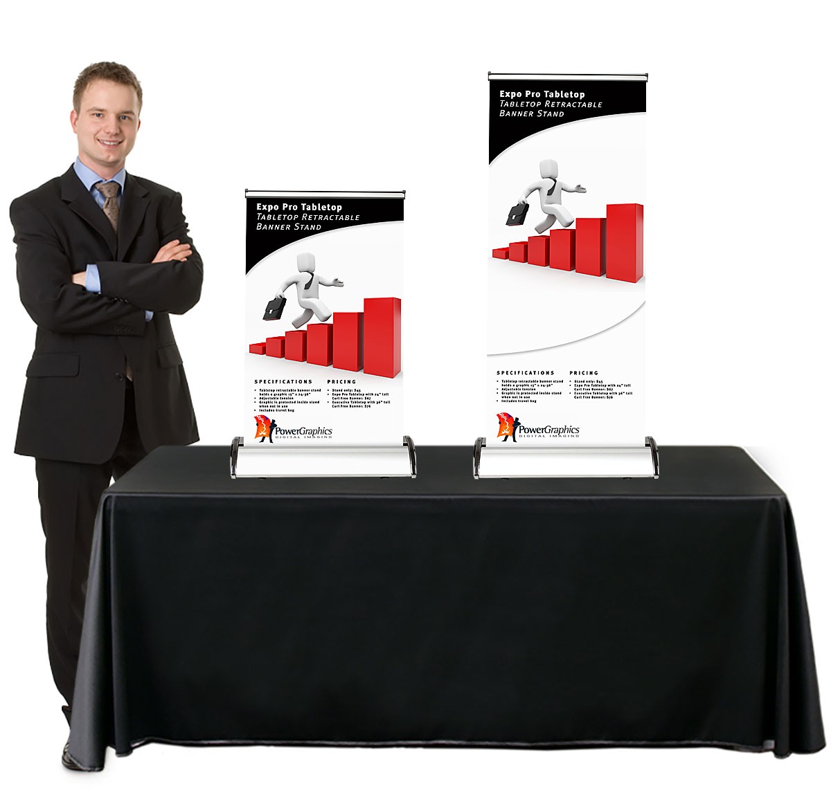 Expo Pro Table Top Retractable Banner Stand