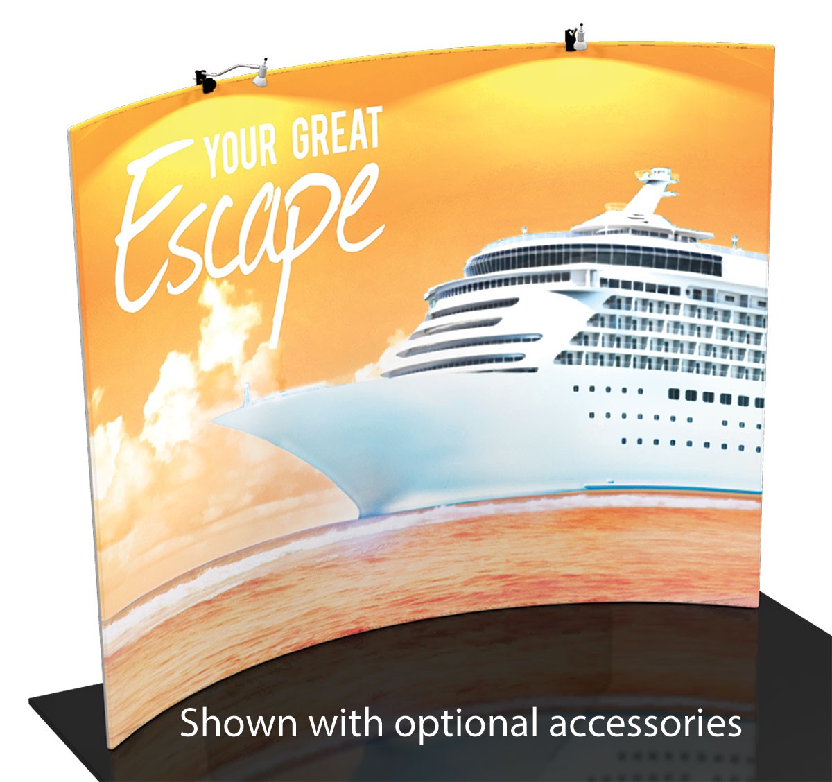 Formulate 10 ft Horizontal Curve Wall Tension Fabric Display