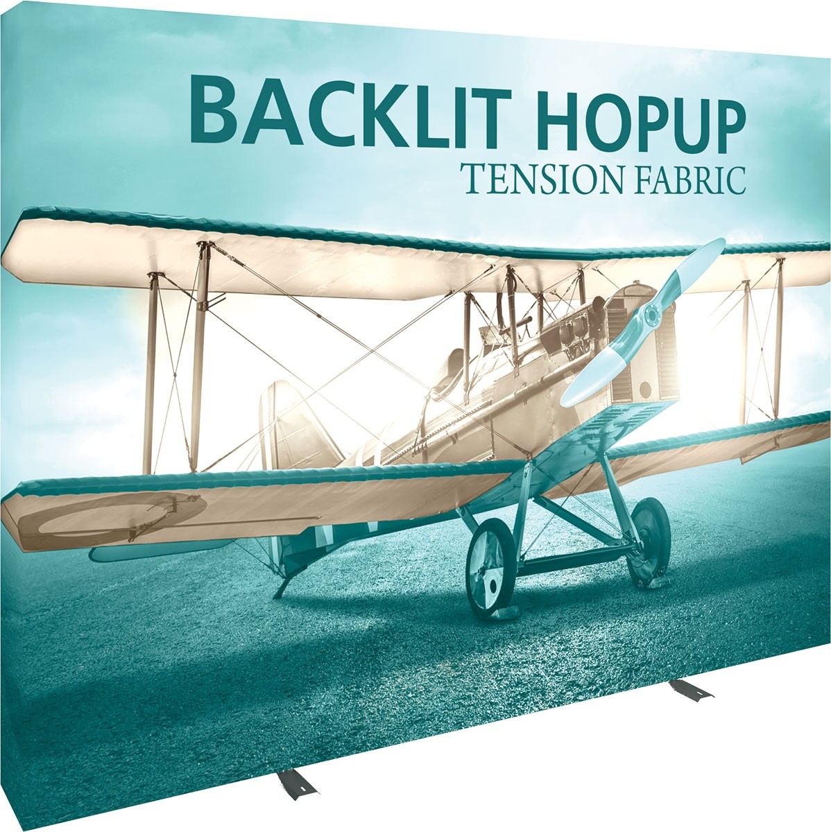 Backlit Hopup 10' Straight Tension Fabric Display