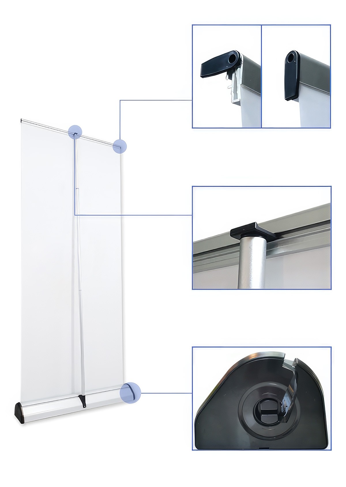 Lock & Roll 24 Table Top Retractable Banner Stand