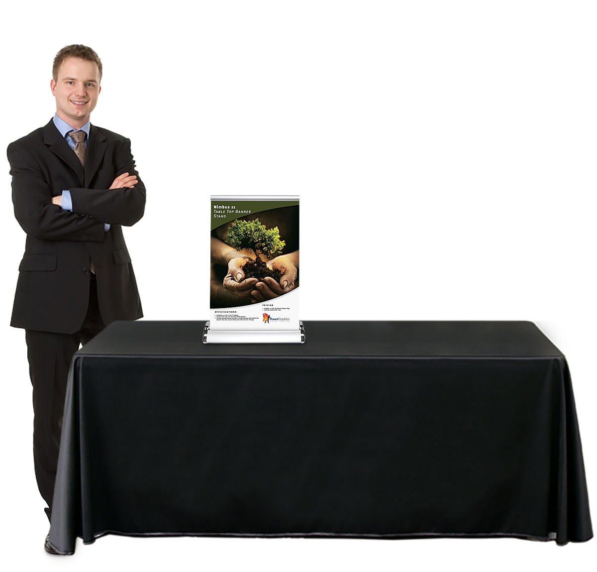 Nimbus 11 Table Top Retractable Banner Stand
