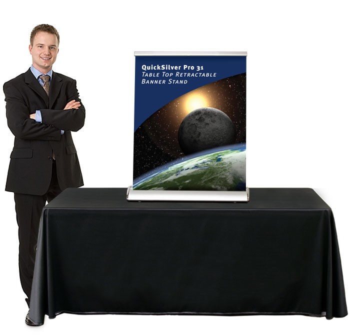 QuickSilver Pro 31 Table Top retractable banner stand