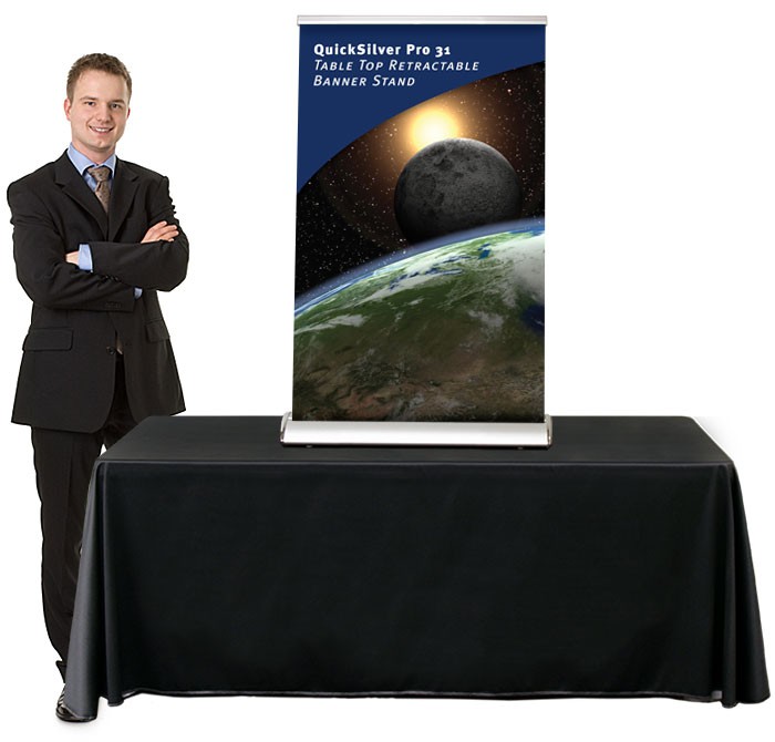 QuickSilver Pro 31 Table Top retractable banner stand