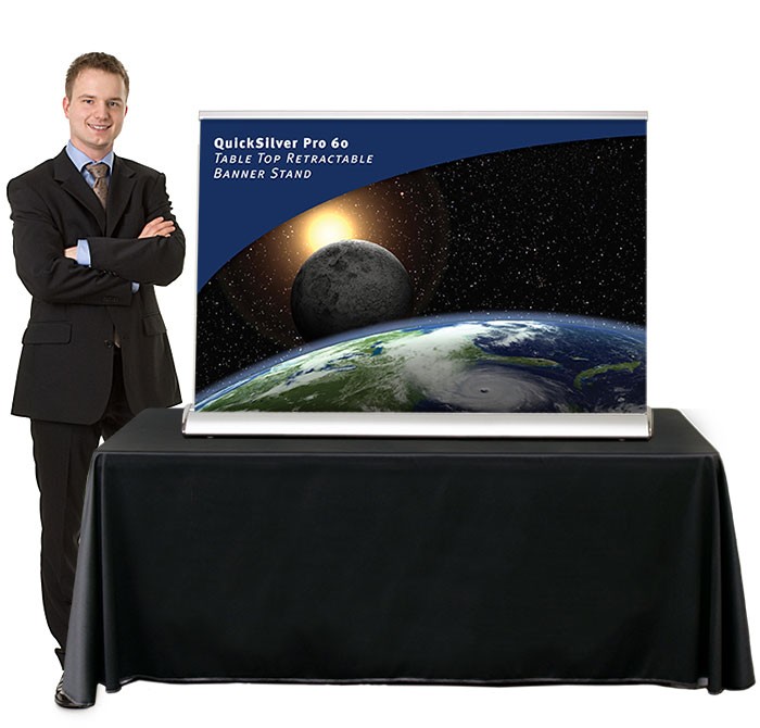 QuickSilver Pro 60 Table Top retractable banner stand