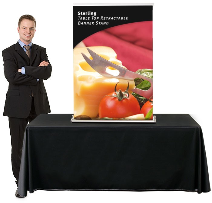 Sterling Table Top Retractable Banner Stand