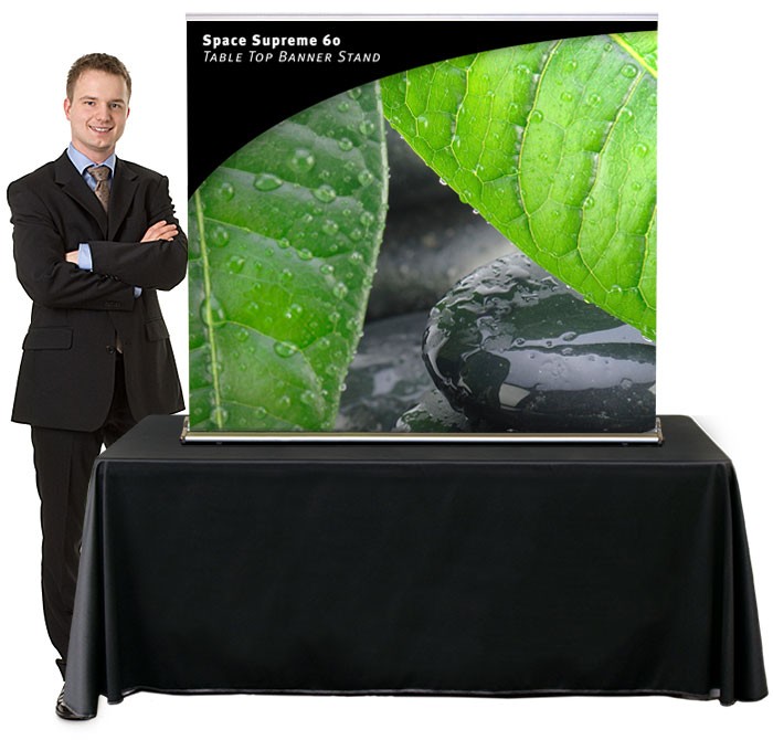 Space Supreme 60 Table Top Retractable Banner Stand
