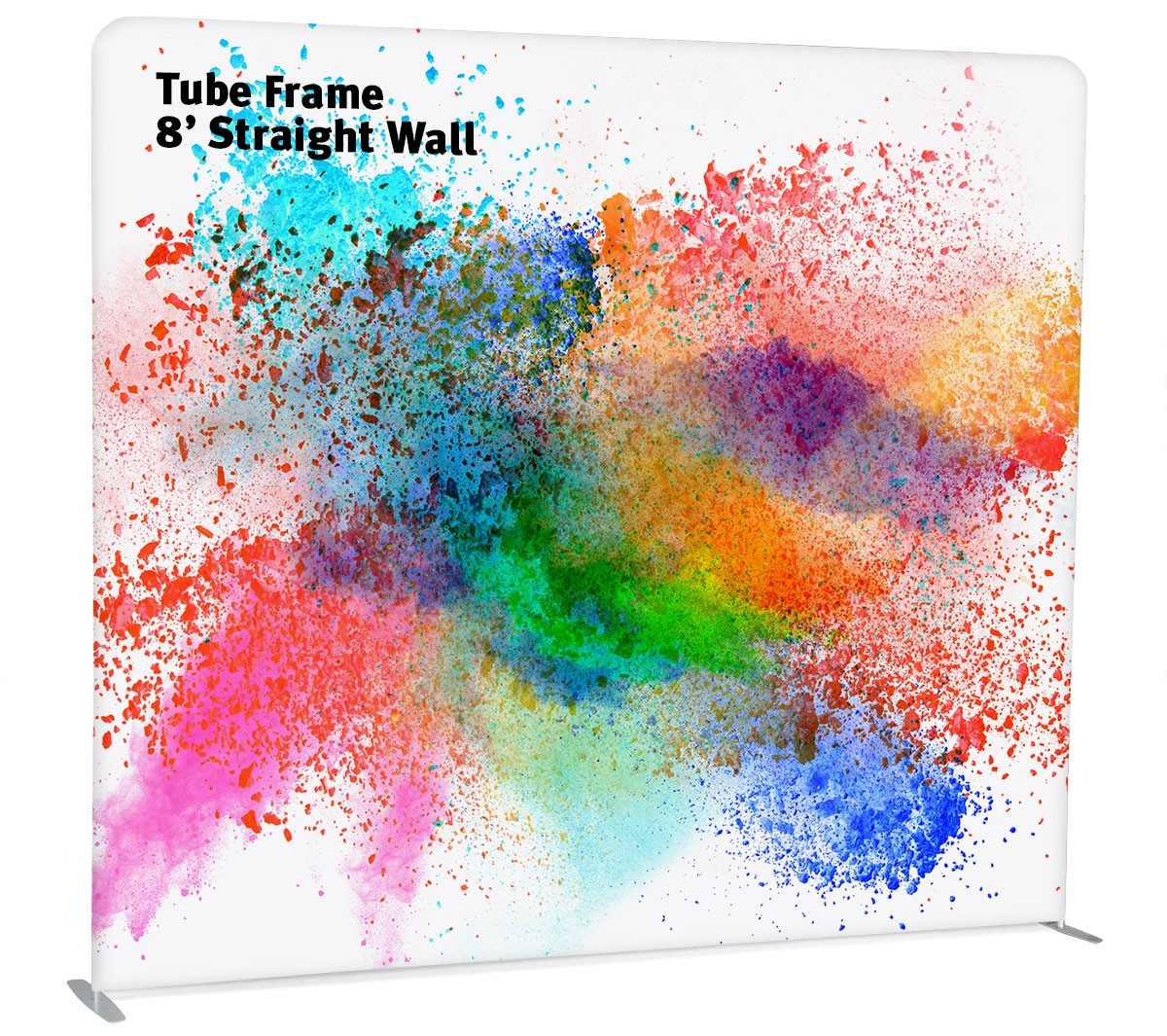 Tube Frame 8' Straight Wall Pillowcase Fabric Display