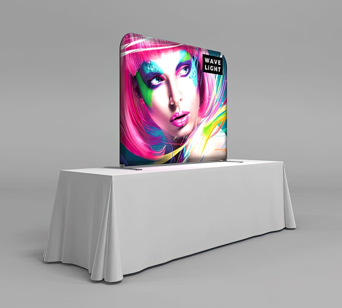 WaveLight 5' Premium Backlit Table Top Fabric Display