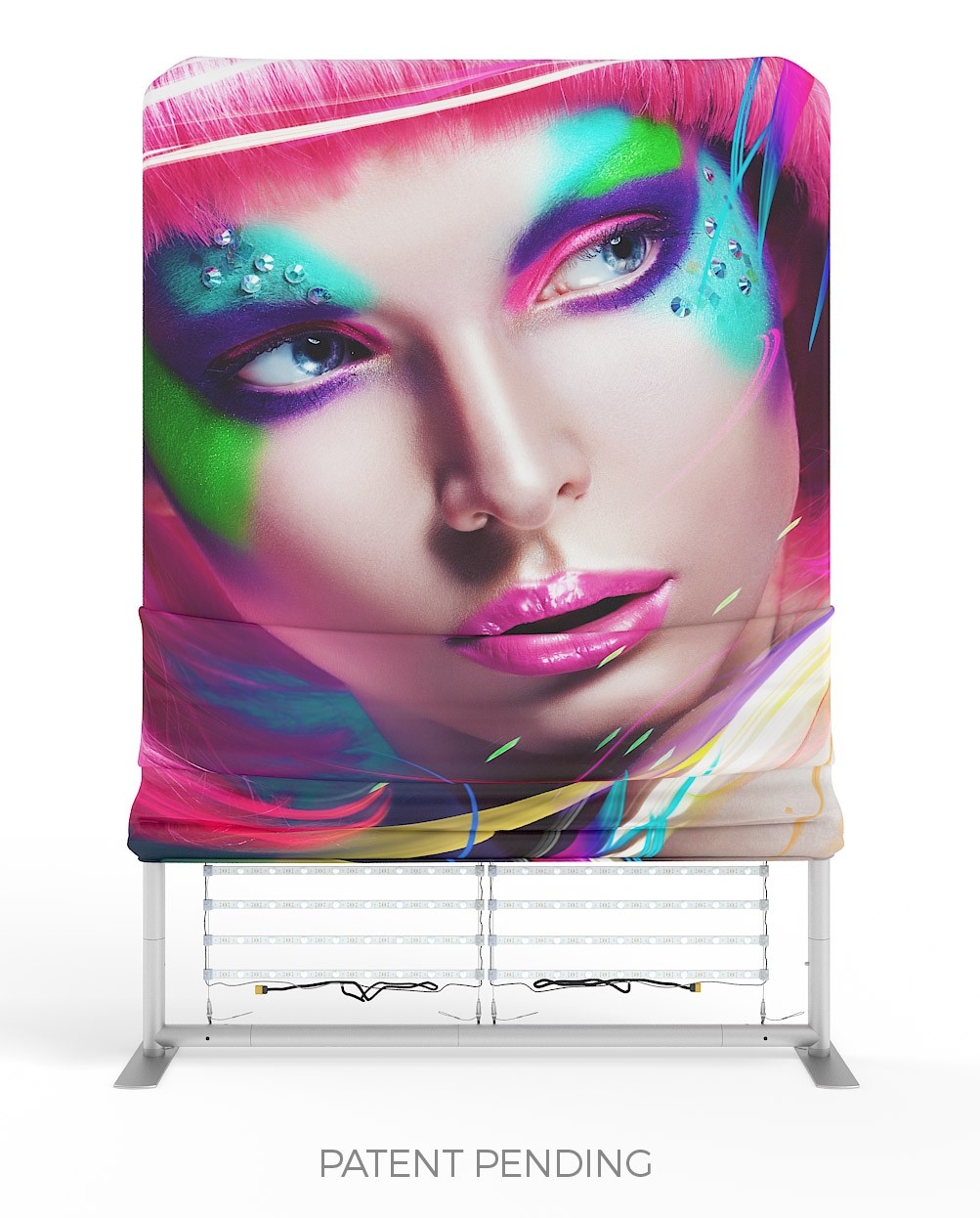 WaveLight 8' Premium Backlit Table Top Fabric Display