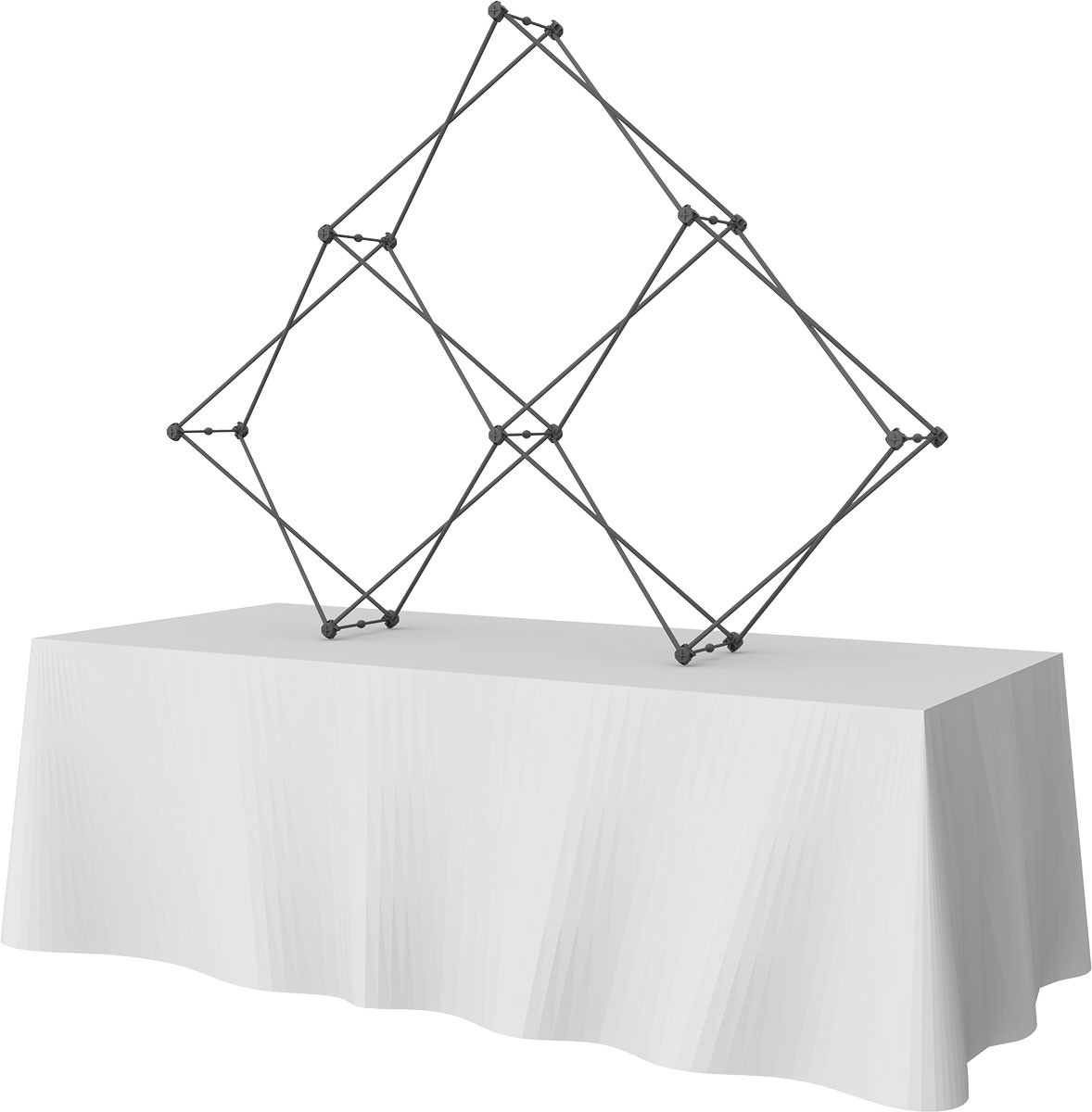 XClaim 3 Quad Pyramid Fabric Table Top Display Kit 2