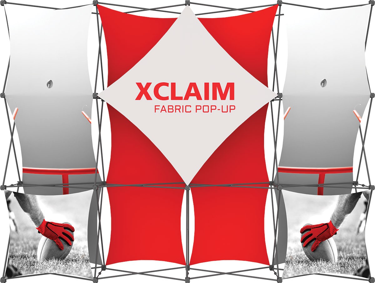 XClaim 10' Fabric Pop Up Display Kit 1