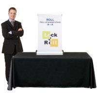 Lock & Roll 24 Table Top Retractable Banner Stand