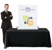Lock & Roll 33 Table Top Retractable Banner Stand