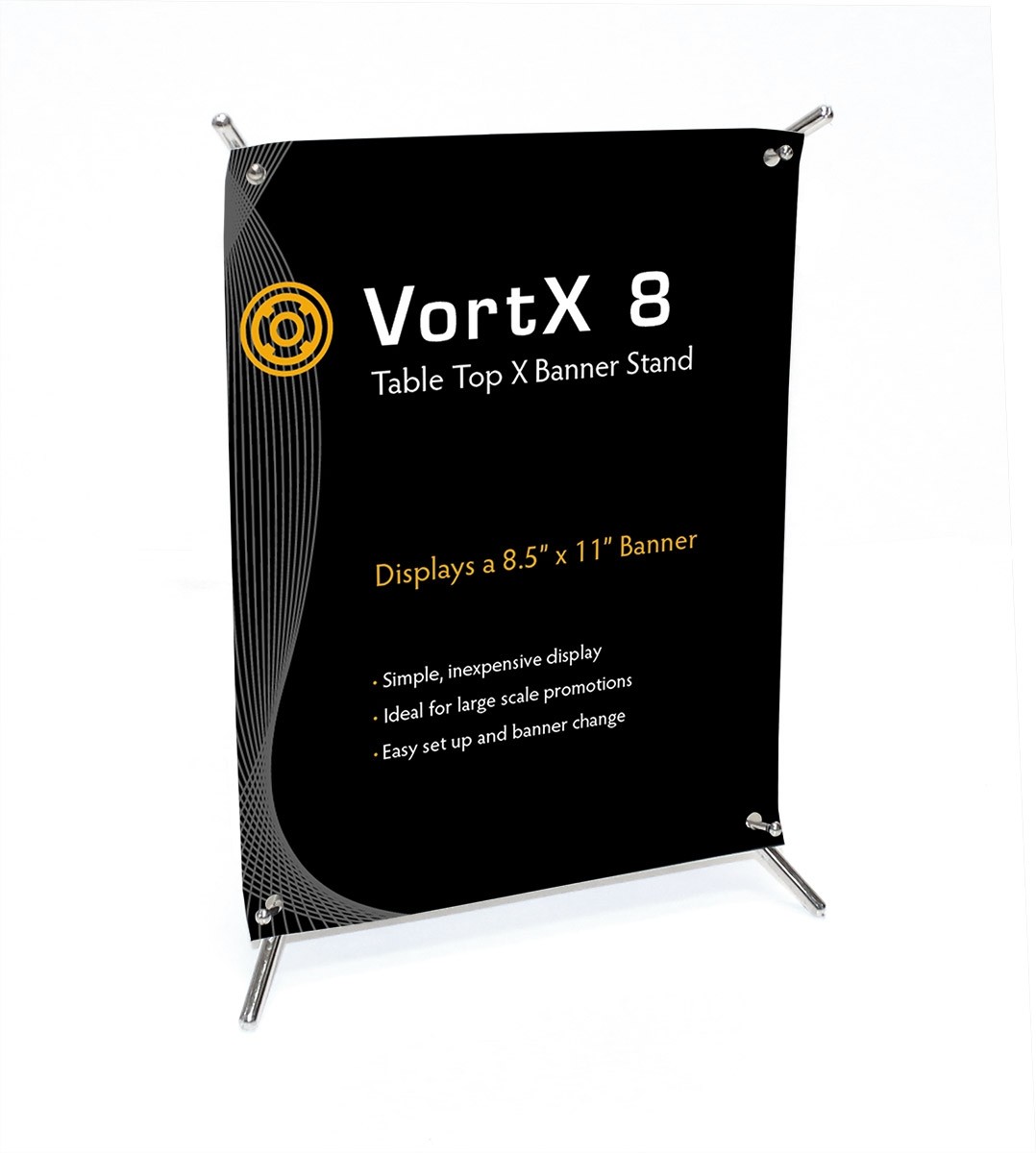 Very Large Tension Banner Display Stand Sign Exhibition Show Lights Double Sided 