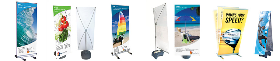 outdoor banner stands