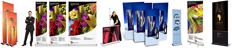 48" x 96" Roll-Up Retractable Banner Stand for Portable Trade Show RETAIL PRINT 